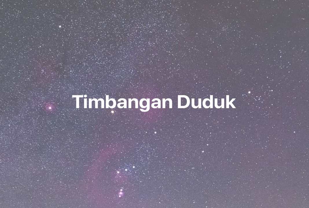 Gambar Mimpi Timbangan Duduk