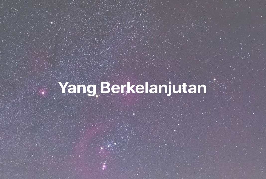 Gambar Mimpi Yang Berkelanjutan